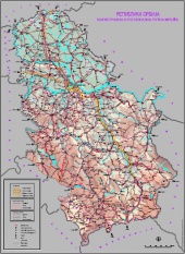 Mapy silnic a dálnic Srbsko